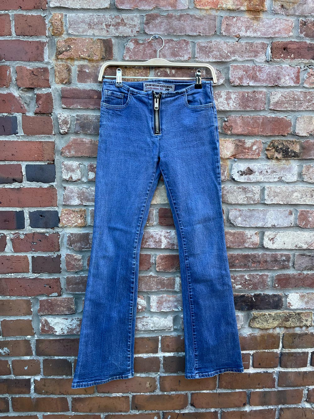 y2k parasuco low-rise zipper flare jeans