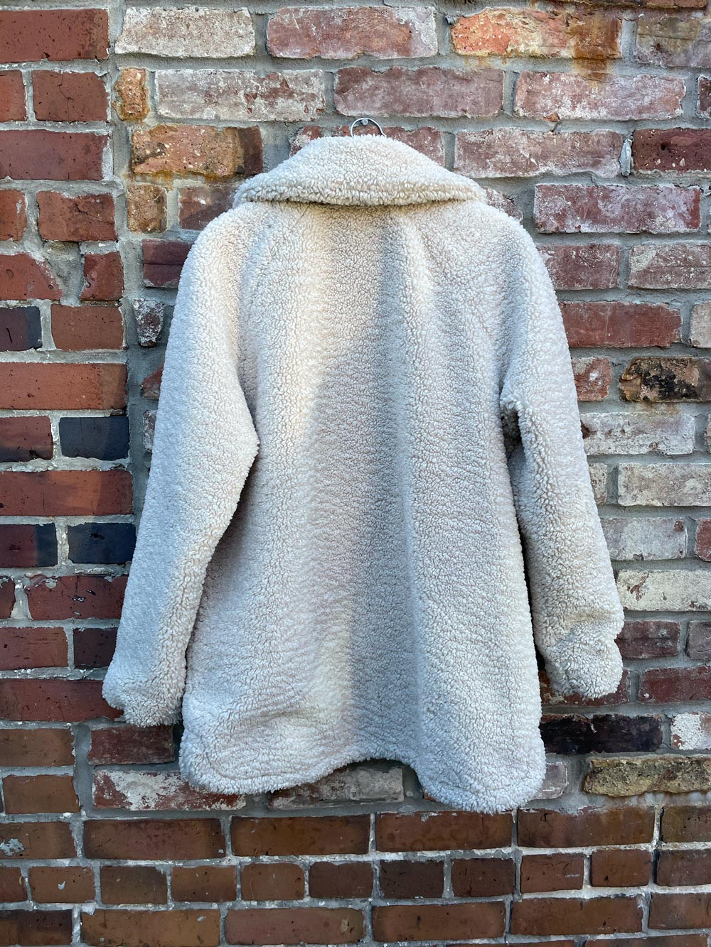 h&m divided sherpa teddy zip jacket