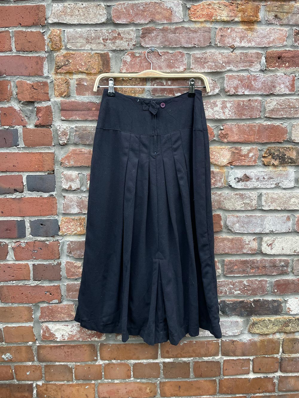 vintage audrey laurent wool pleated midi skirt