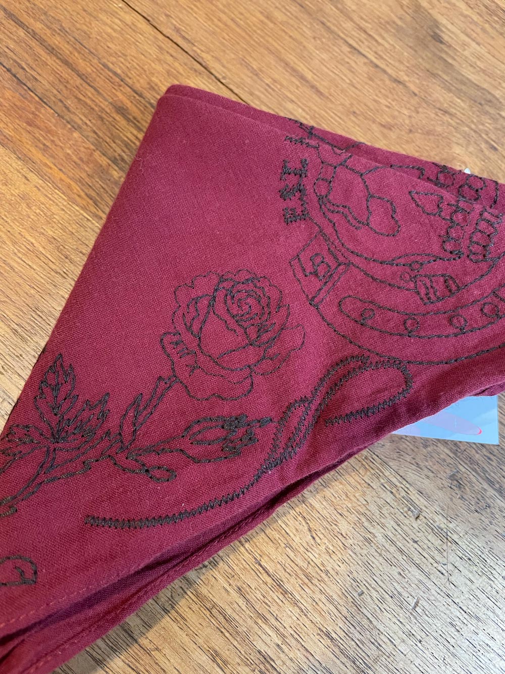 too high to die lucky brand western embroidered bandana