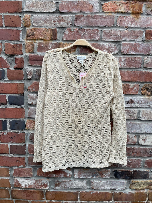 vintage 00s jones new york crochet top