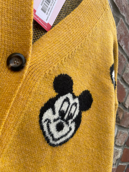 mickey mouse oversized knit cardigan