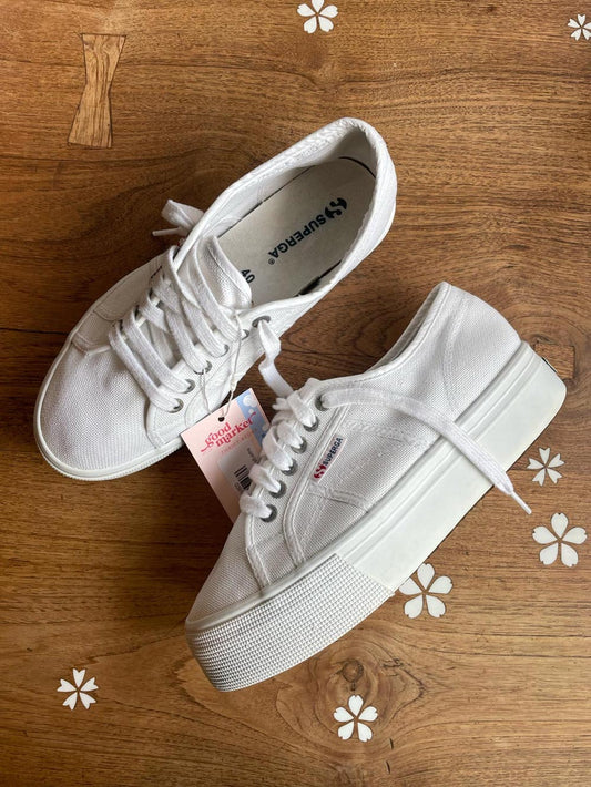 superga white platform sneakers