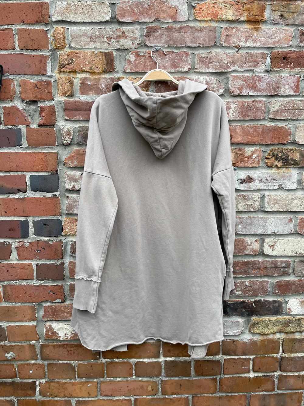 mono b longline open sweatshirt cardigan