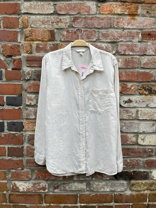 h&m 100% linen shirt