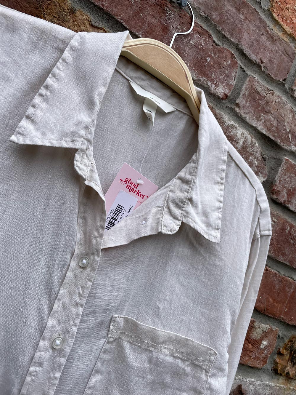 h&m 100% linen shirt