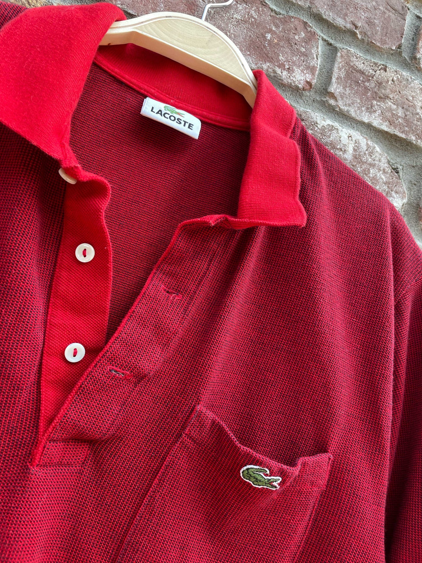 rework x lacoste crop pique ss polo