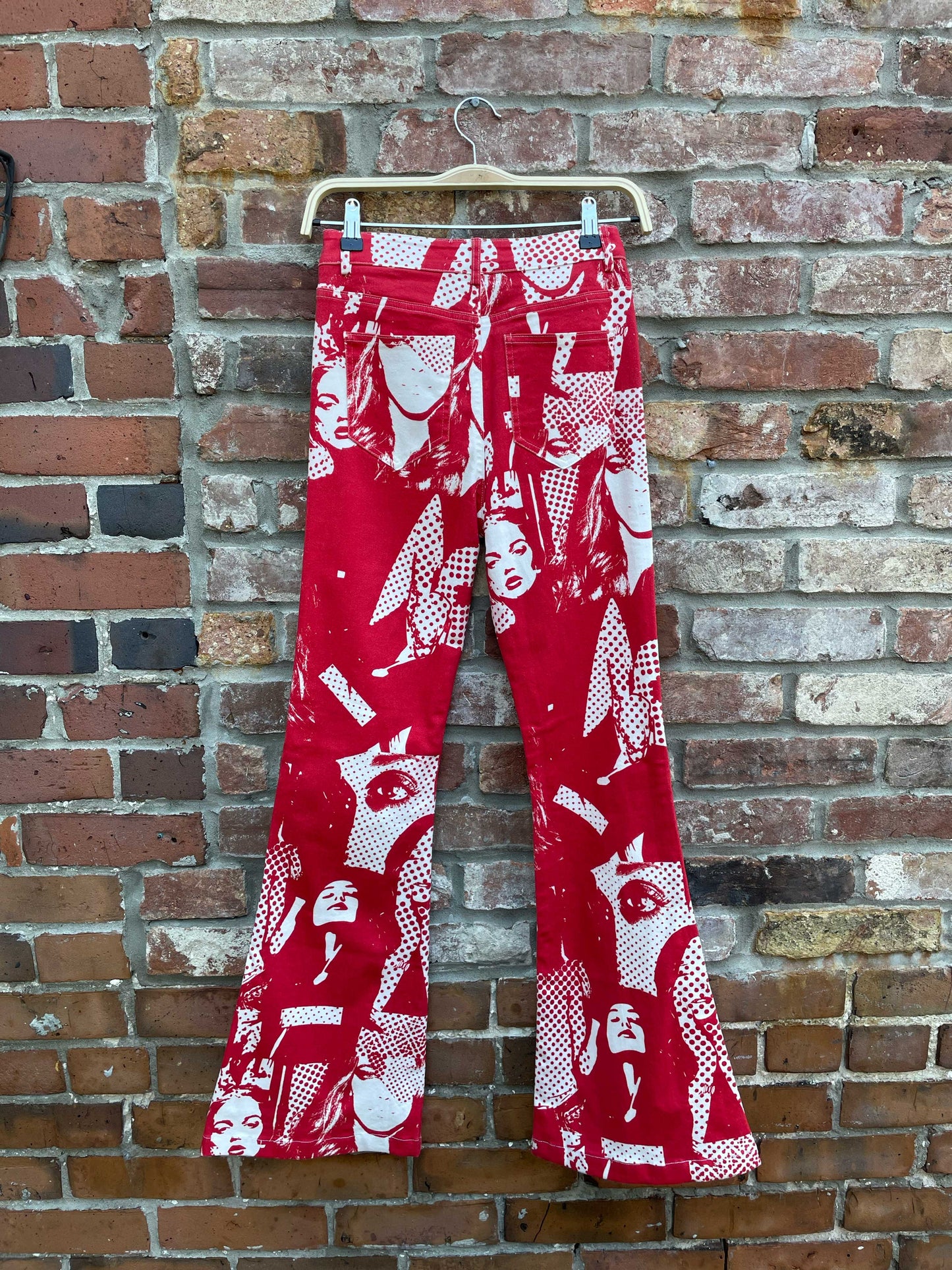 edikted pop art bell bottom jeans