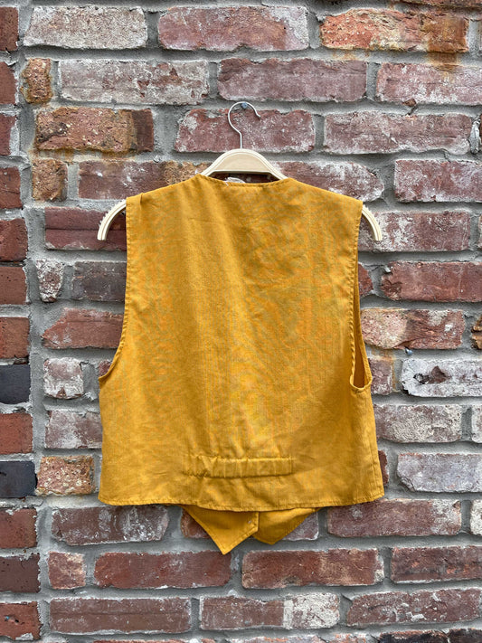 vintage 180 sauvé goldenrod textured vest