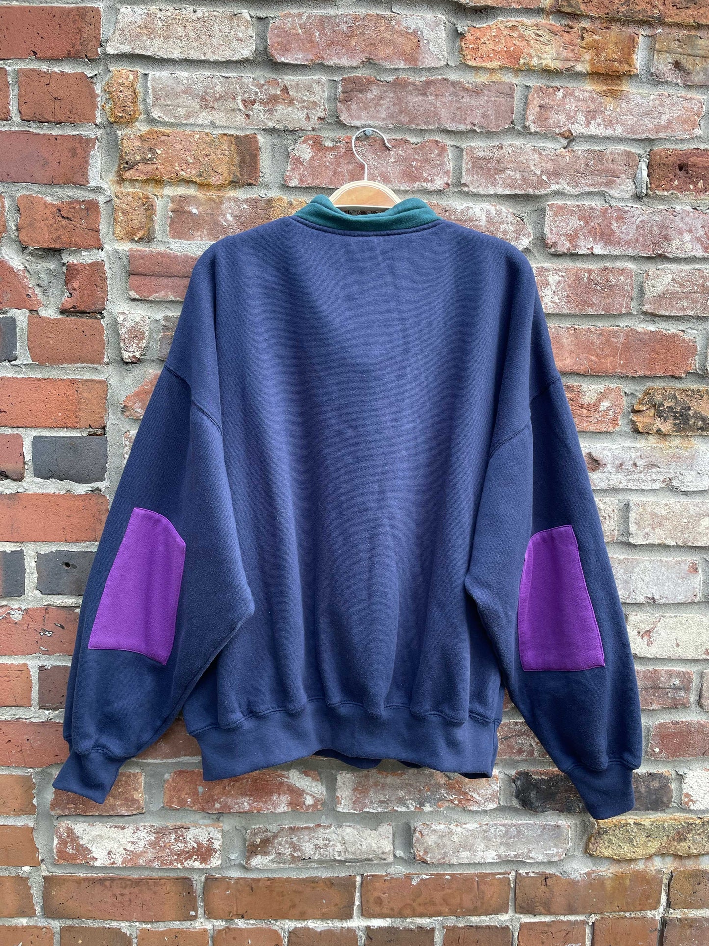 vintage 90s brooks 1/4 zip logo sweatshirt