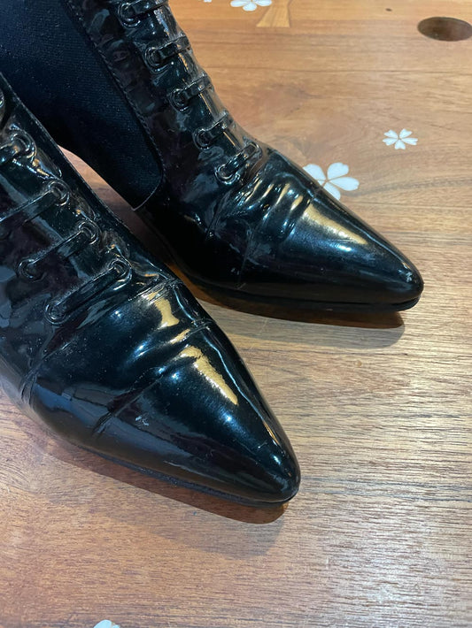 vintage walter steiger patent leather low boot