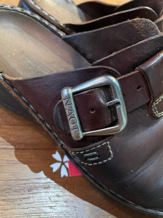 naot fjord leather mule