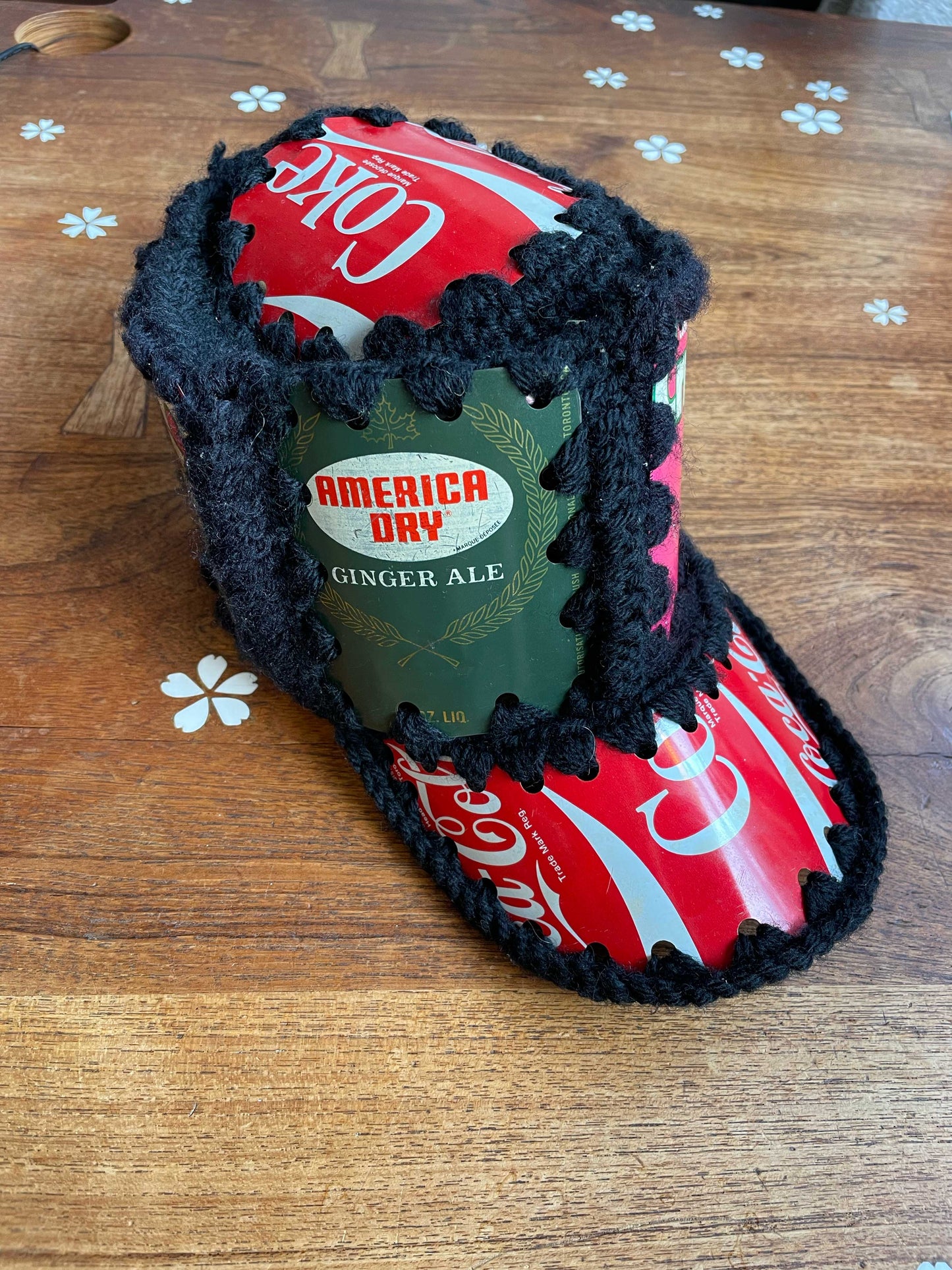 vintage crochet pop can hat