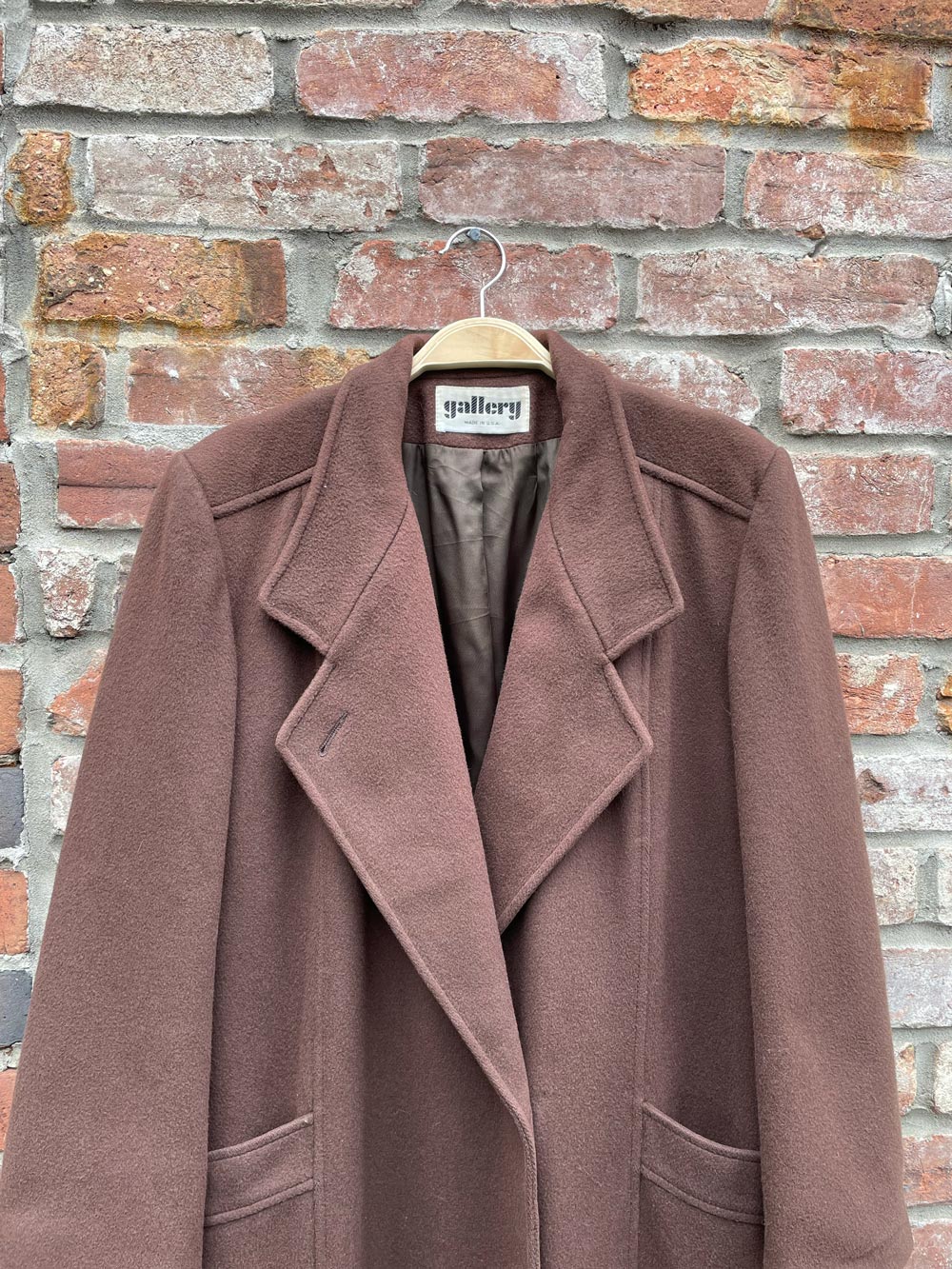 vintage 90s gallery 100% wool made in usa long coat