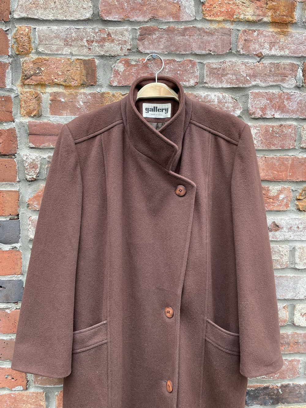 vintage 90s gallery 100% wool made in usa long coat