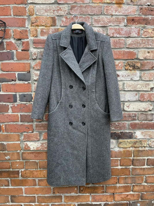 vintage alarna union made in usa long wool coat