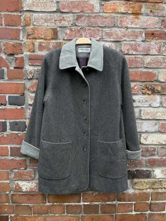 vintage 100% wool two-tone chore coat