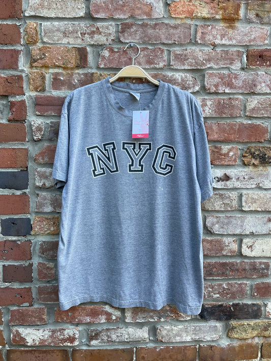 vintage NYC block letter tee