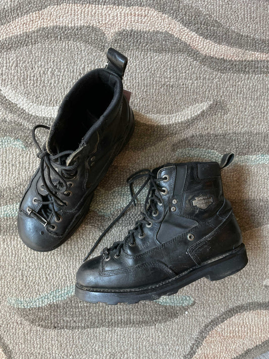 harley davidson grunge leather moto boots