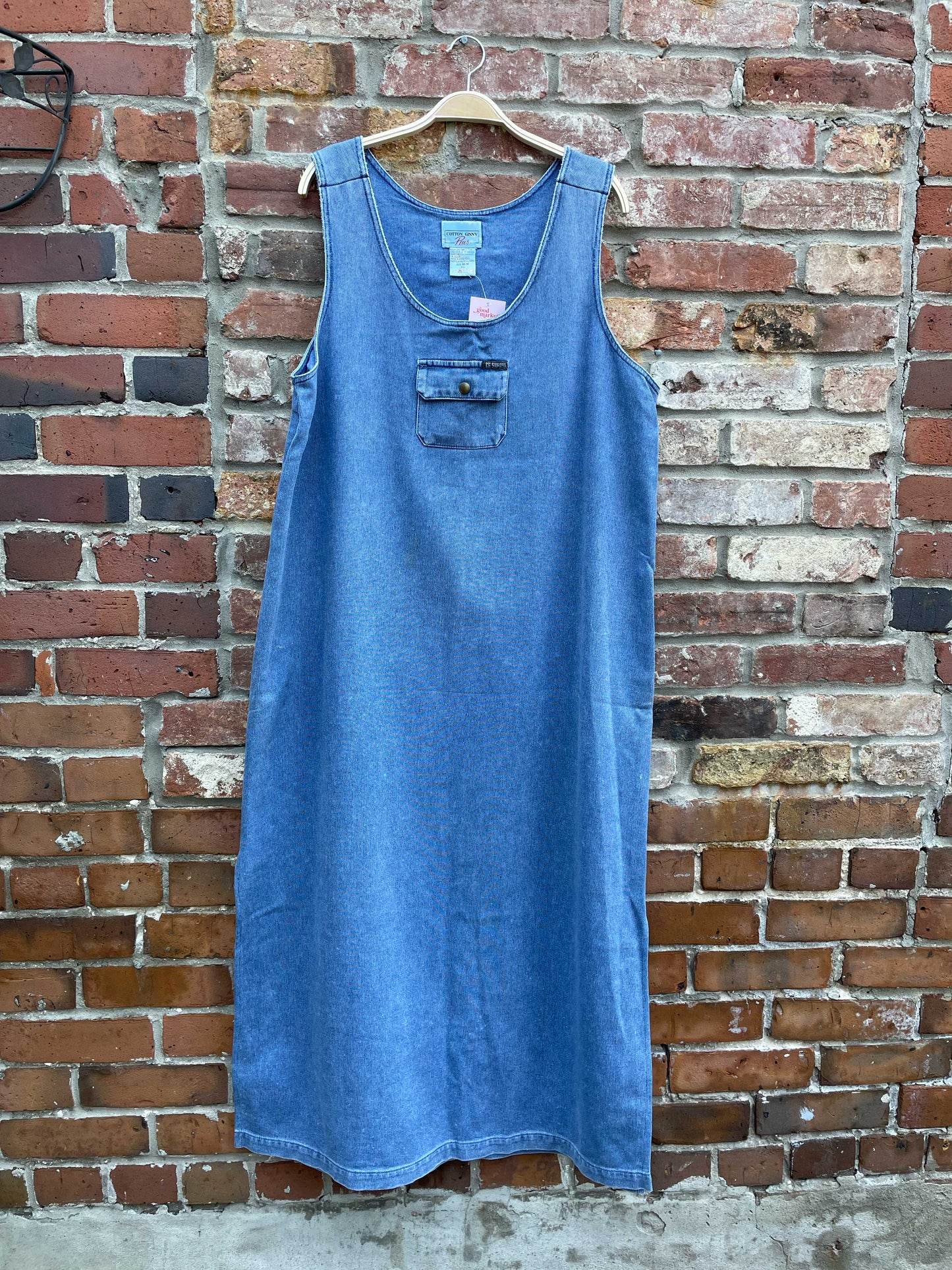 vintage 90s cotton ginny safari denim dress