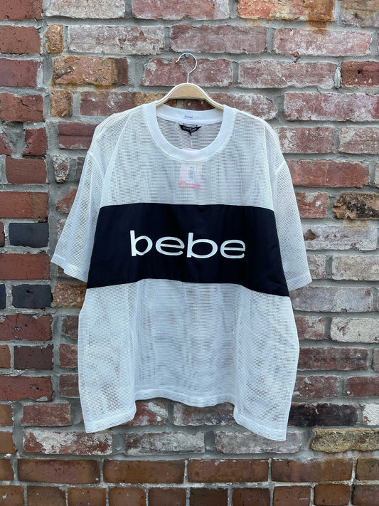 90s style bebe sport mesh panel tee