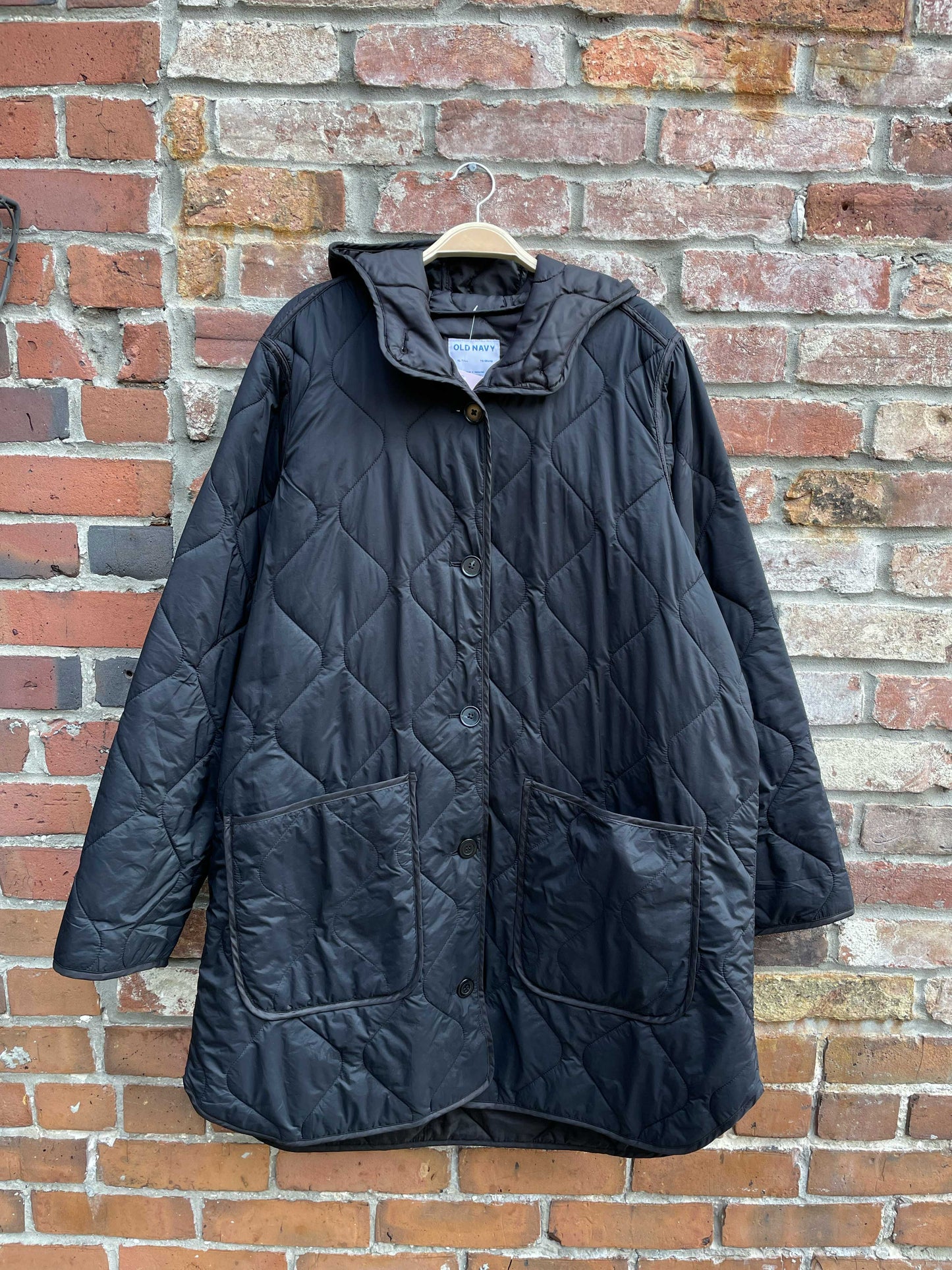 old navy quilted hooded liner jacket