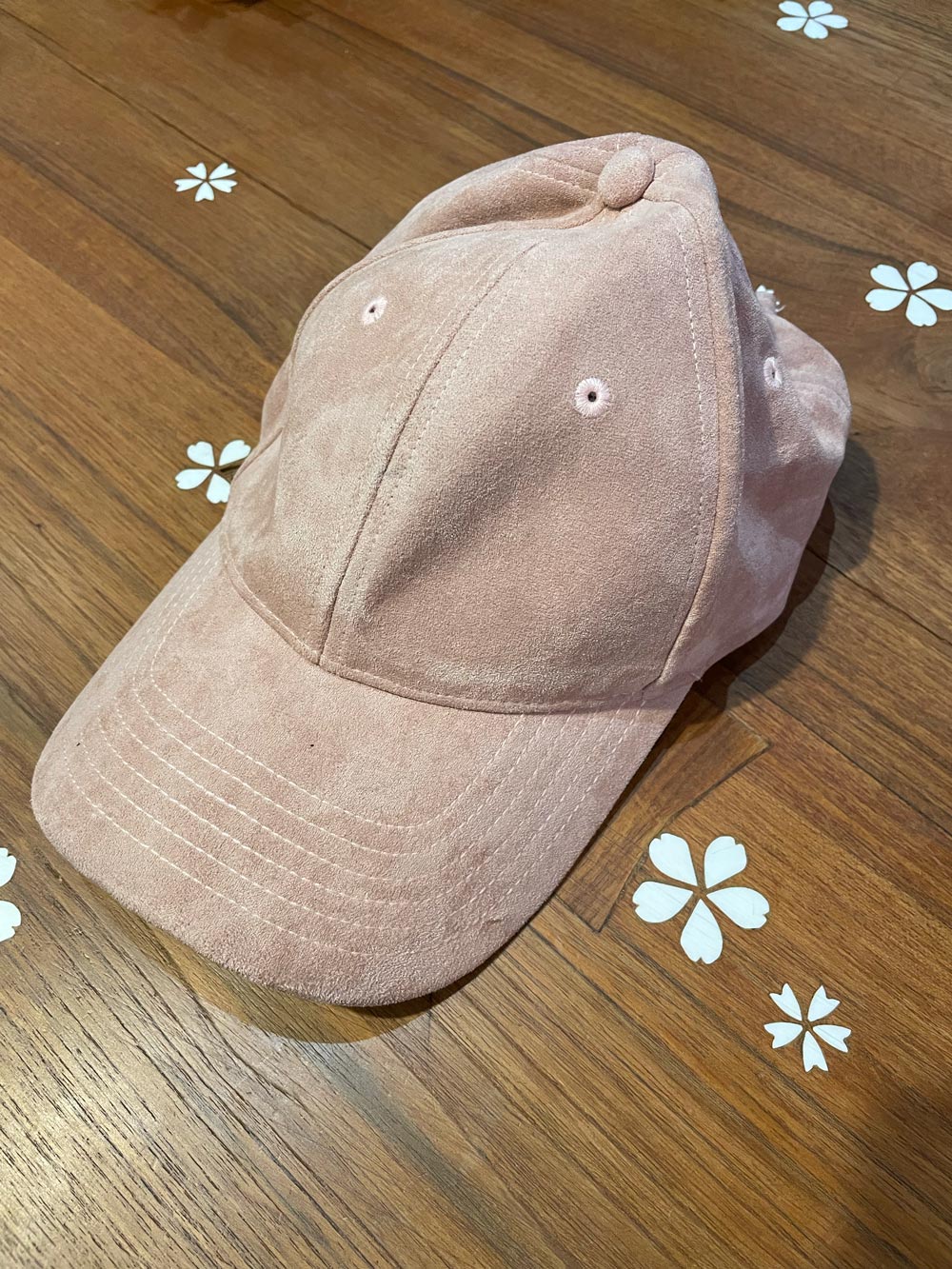 CORE faux suede pink baseball cap