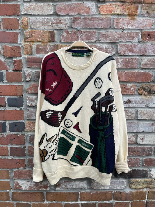 vintage hathaway golfers knit crew