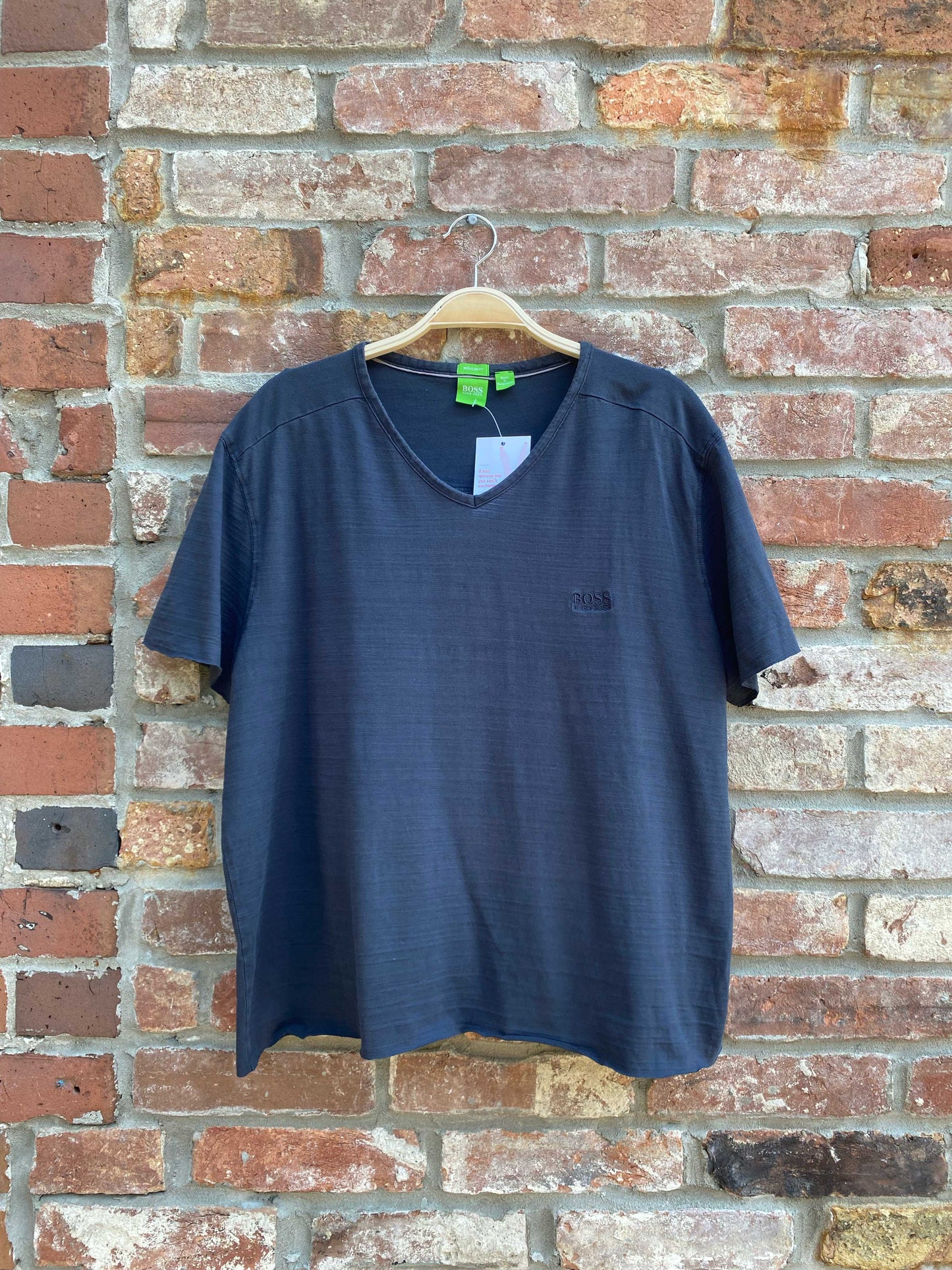 rework x hugo boss crop v-neck tee