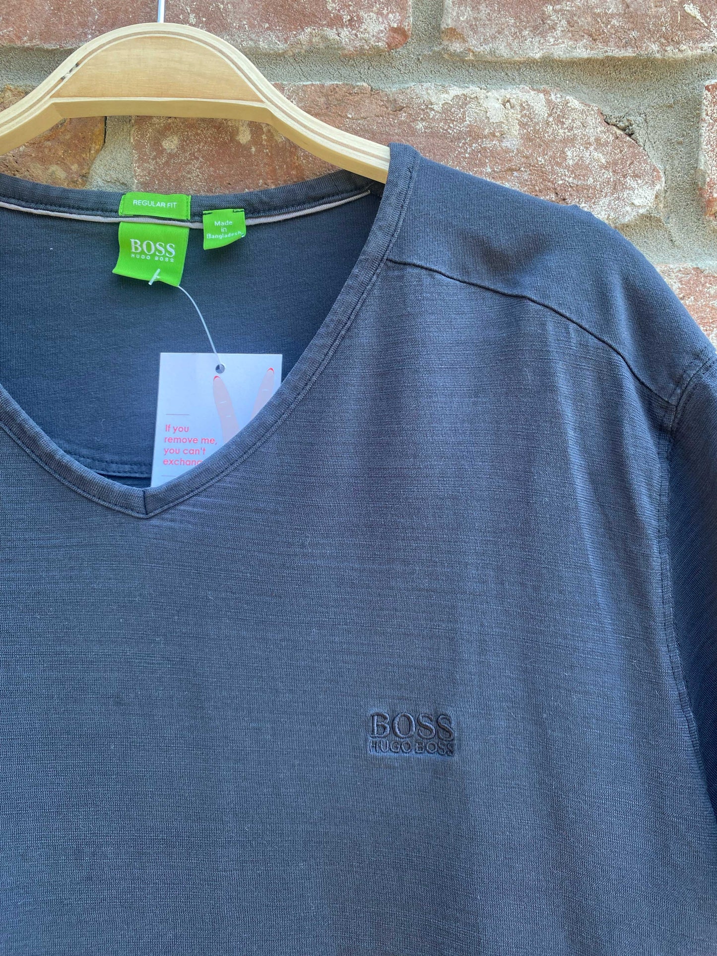 rework x hugo boss crop v-neck tee