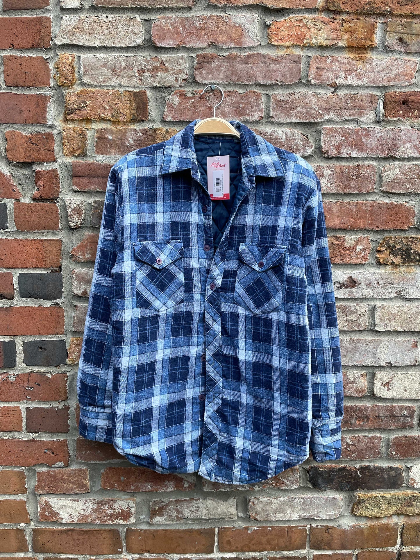 vintage quilted flannel shirt jacket