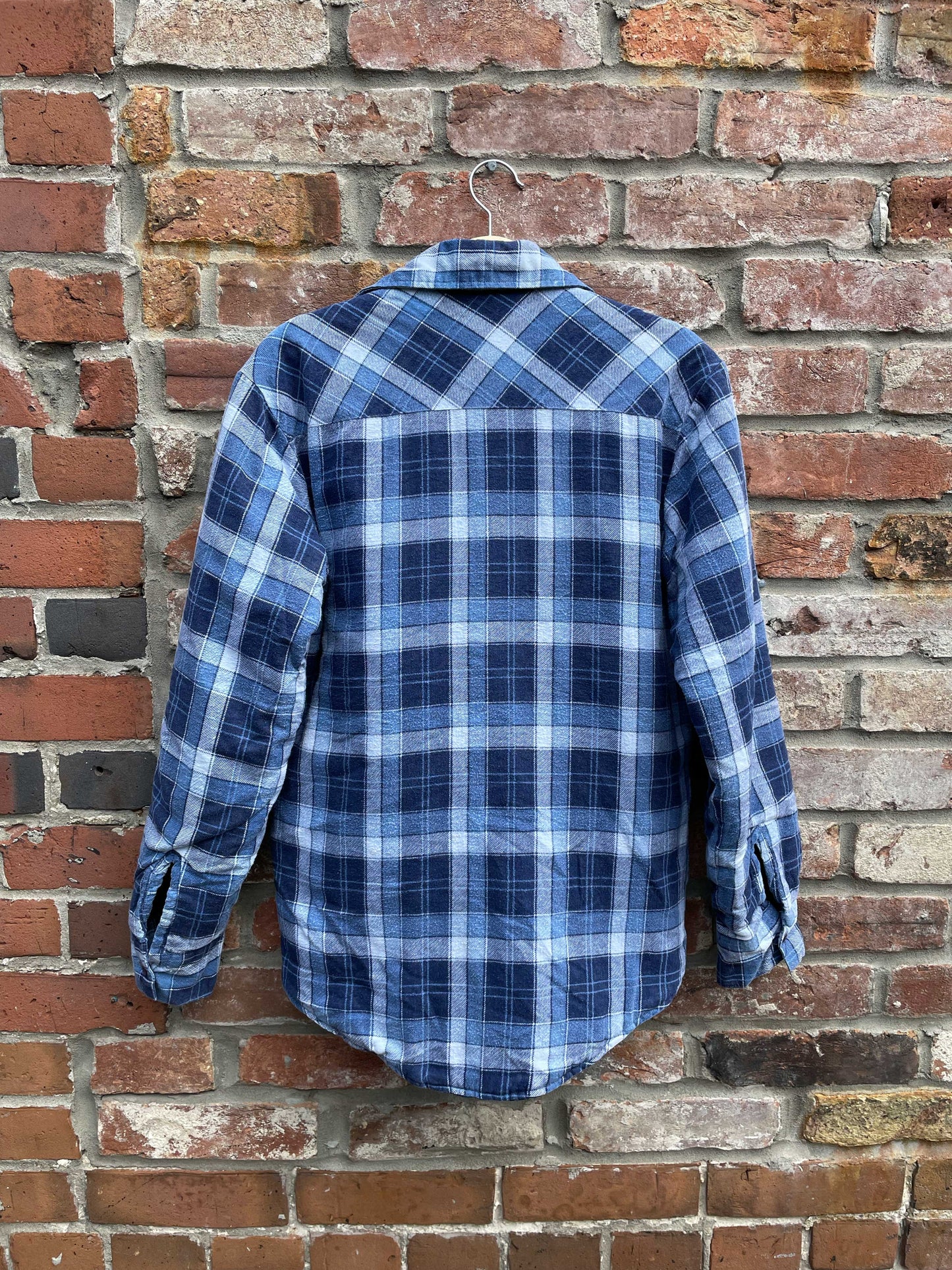 vintage quilted flannel shirt jacket