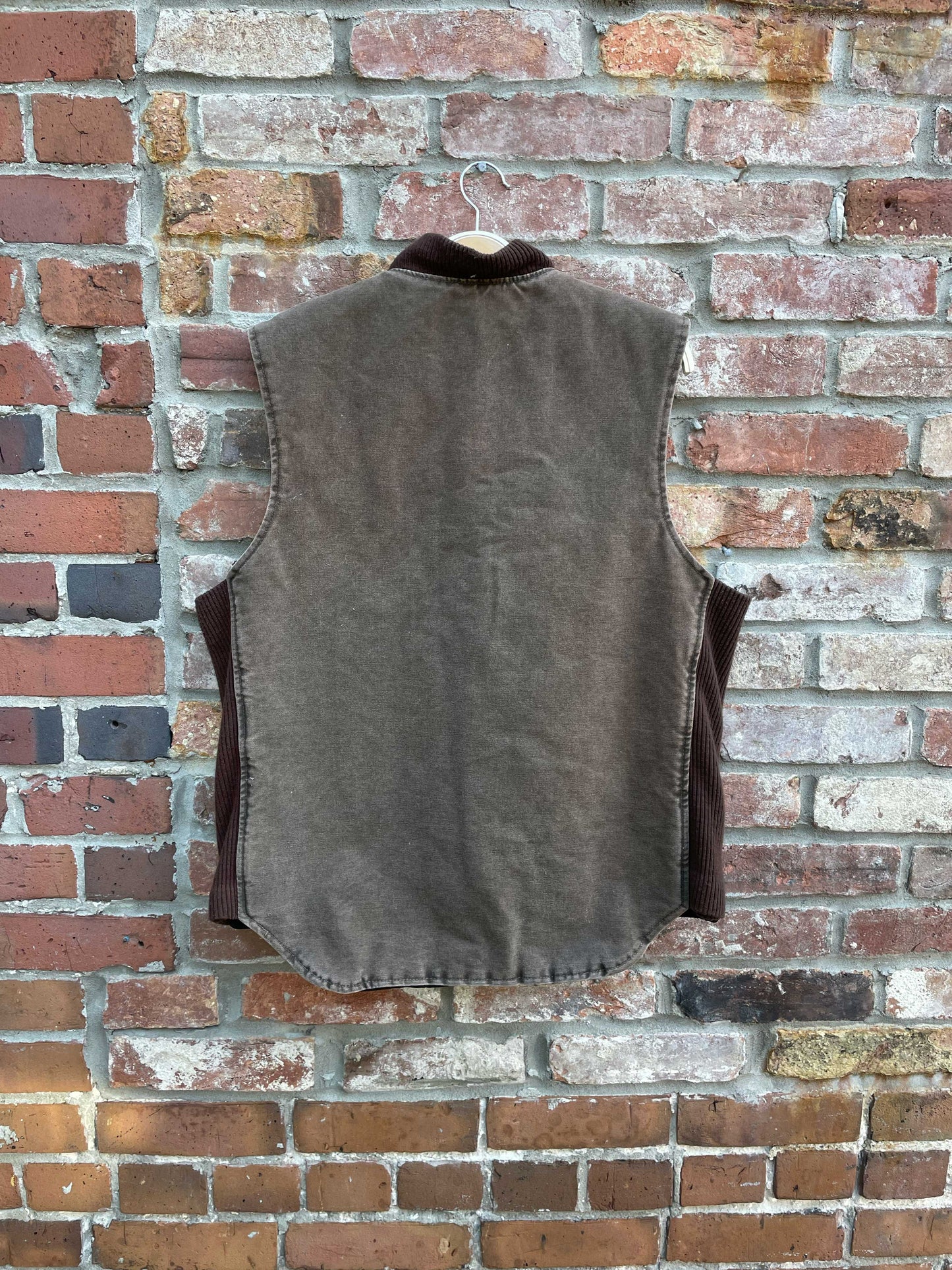 tough duck brown twill vest