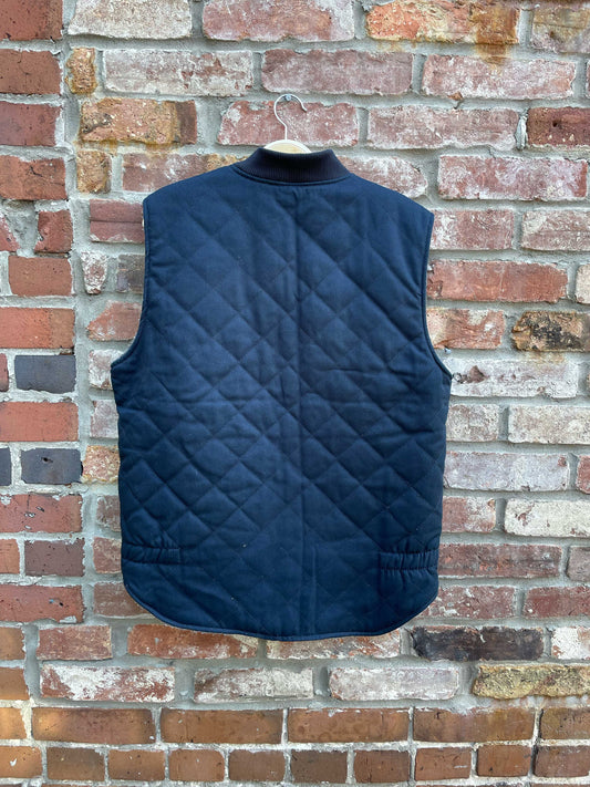 factory sherpa lined twill chore vest