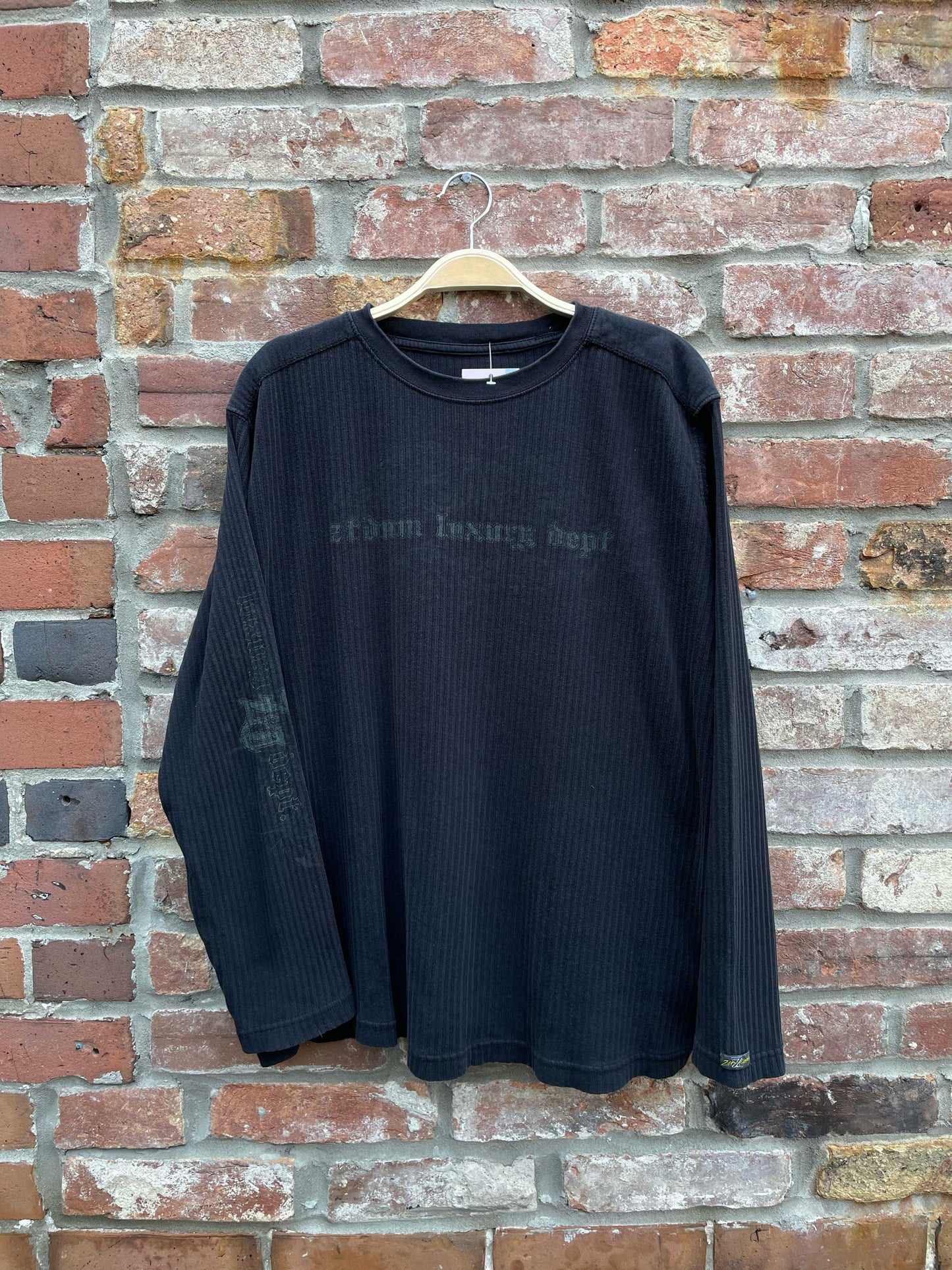 y2k zero tolerance ribbed long sleeve tee