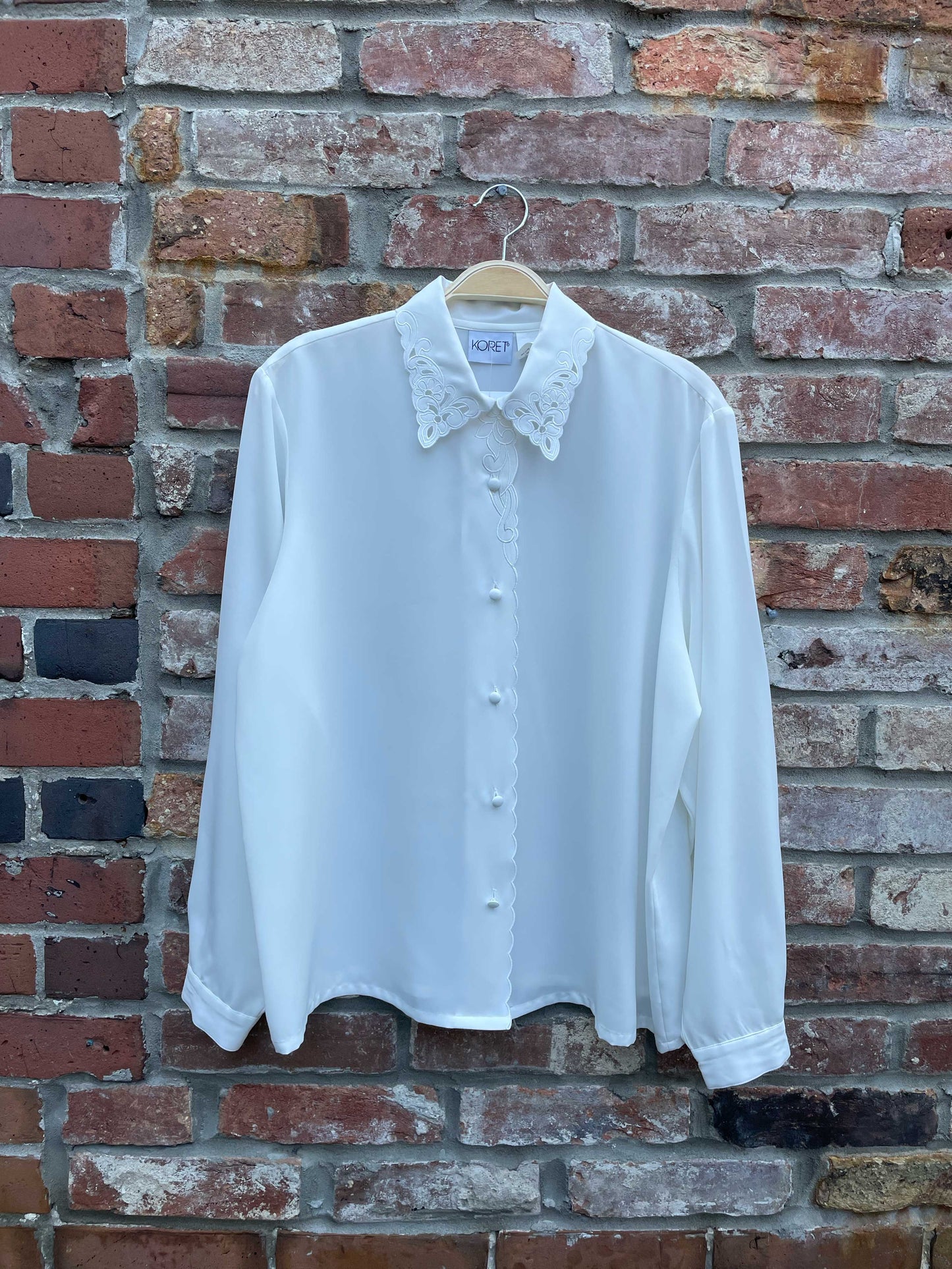 vintage koret scallop edge collar blouse