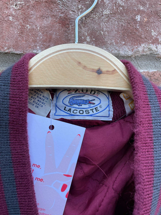 vintage 80s lacoste corduroy bomber jacket