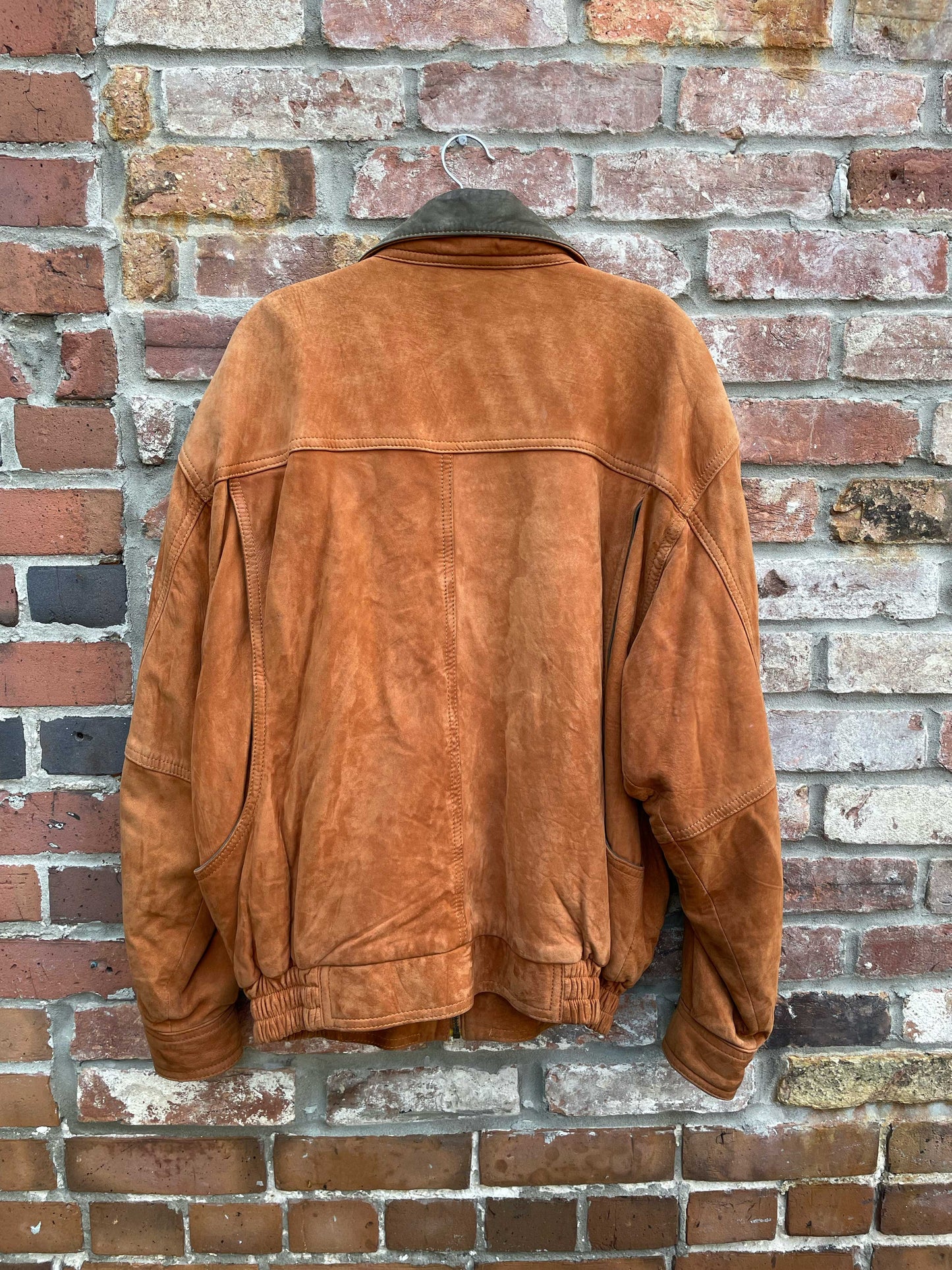 vintage gianni nubuck leather bomber jacket