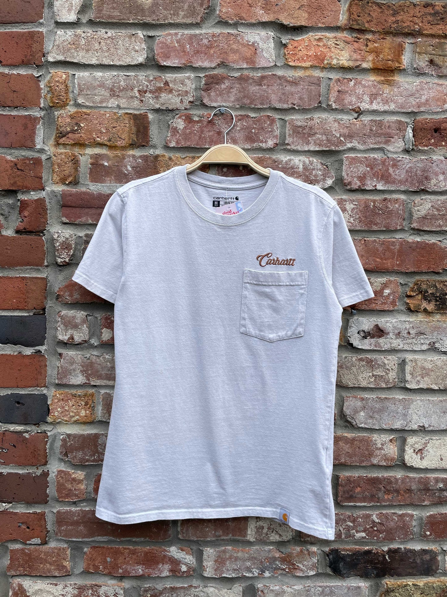 carhartt script logo loose fit pocket tee