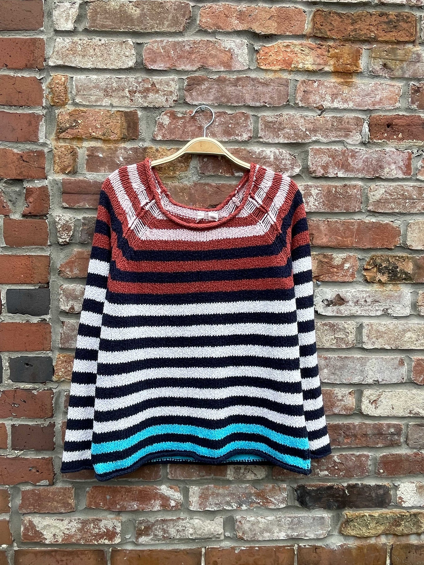 antho moth ame striped knit cozy sweater