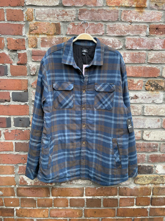 nwt o'neill dunmore flannel quilted shirt jacket