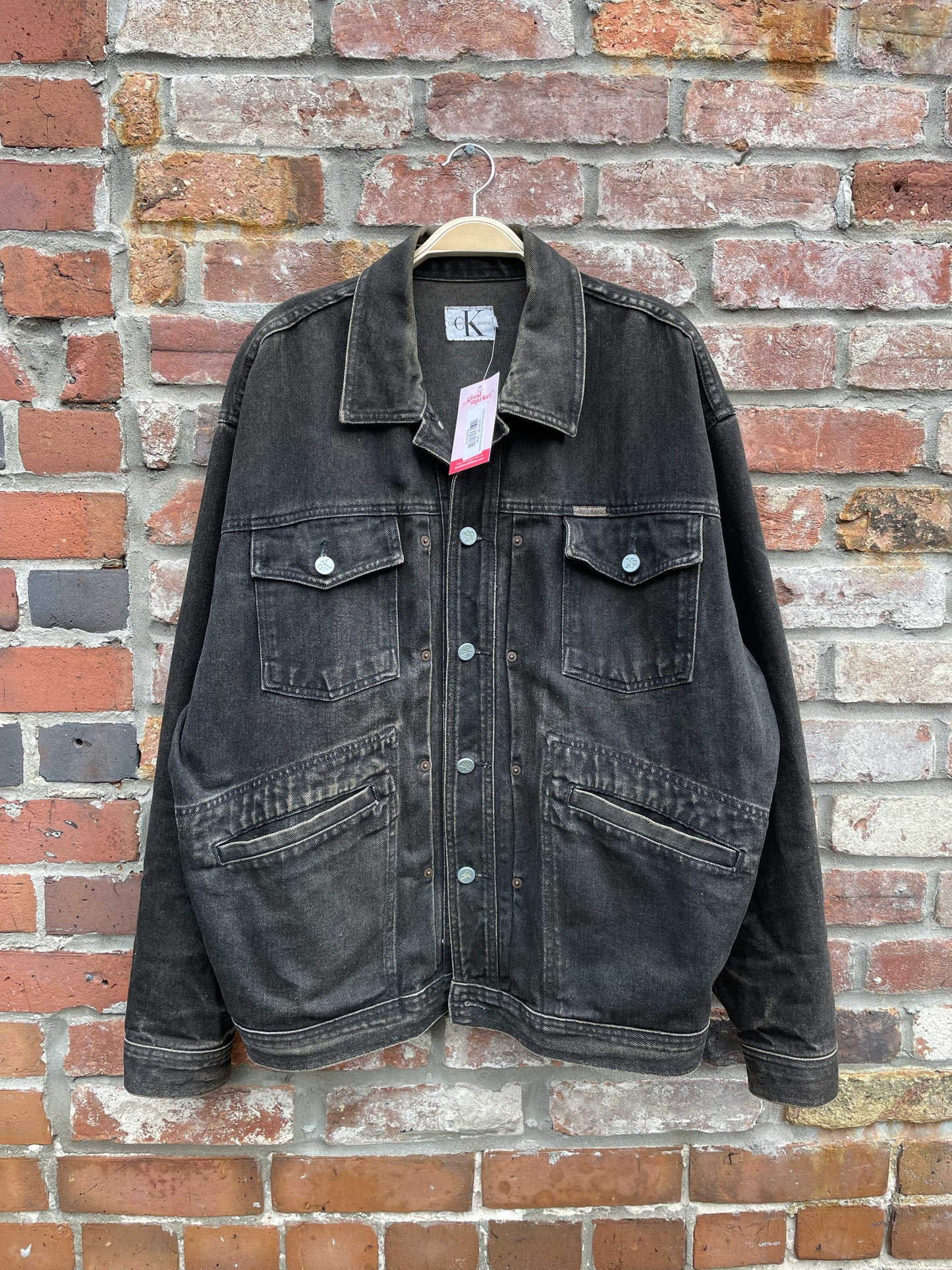 vintage 90s calvin klein denim chore jacket