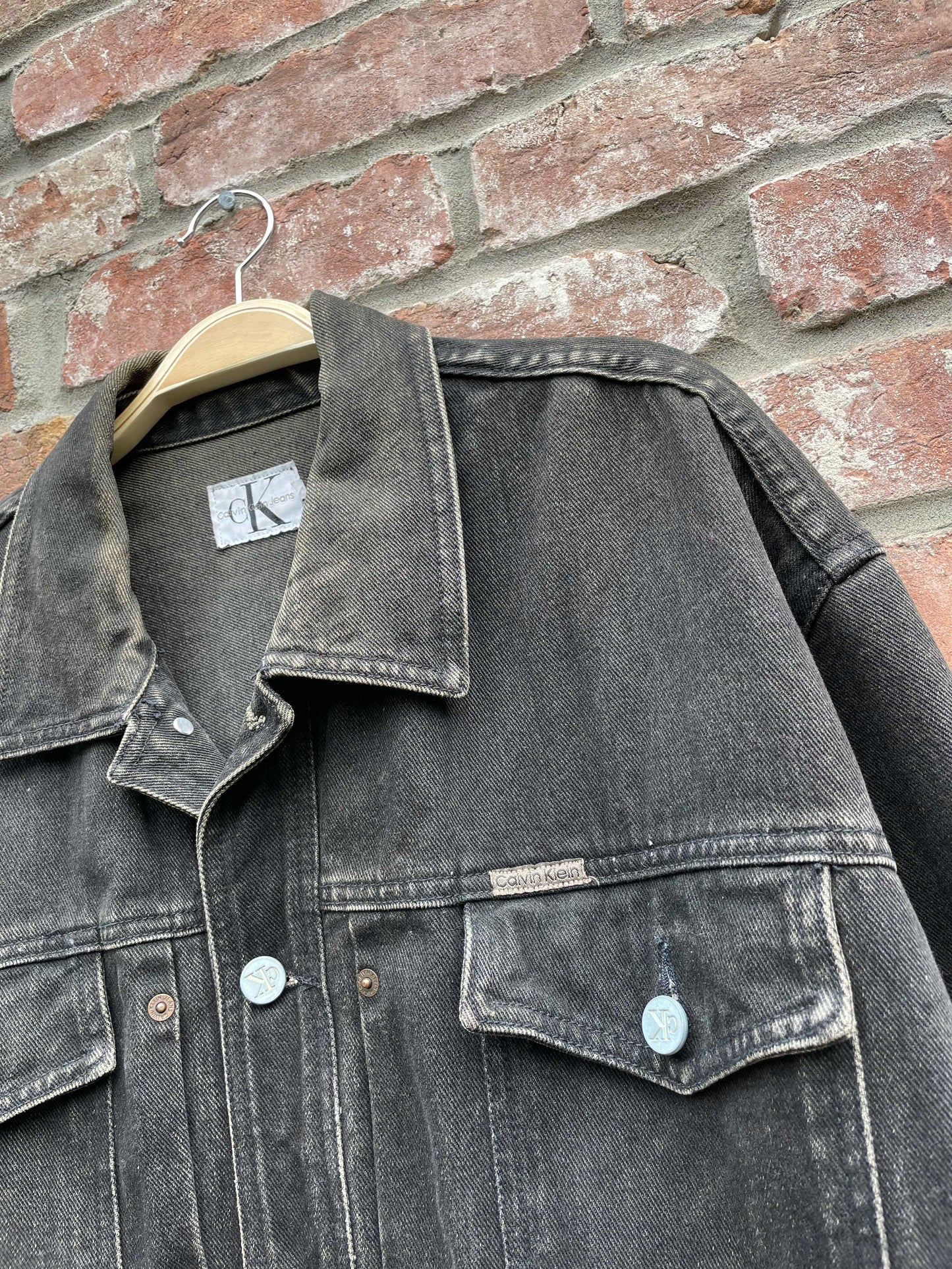 vintage 90s calvin klein denim chore jacket