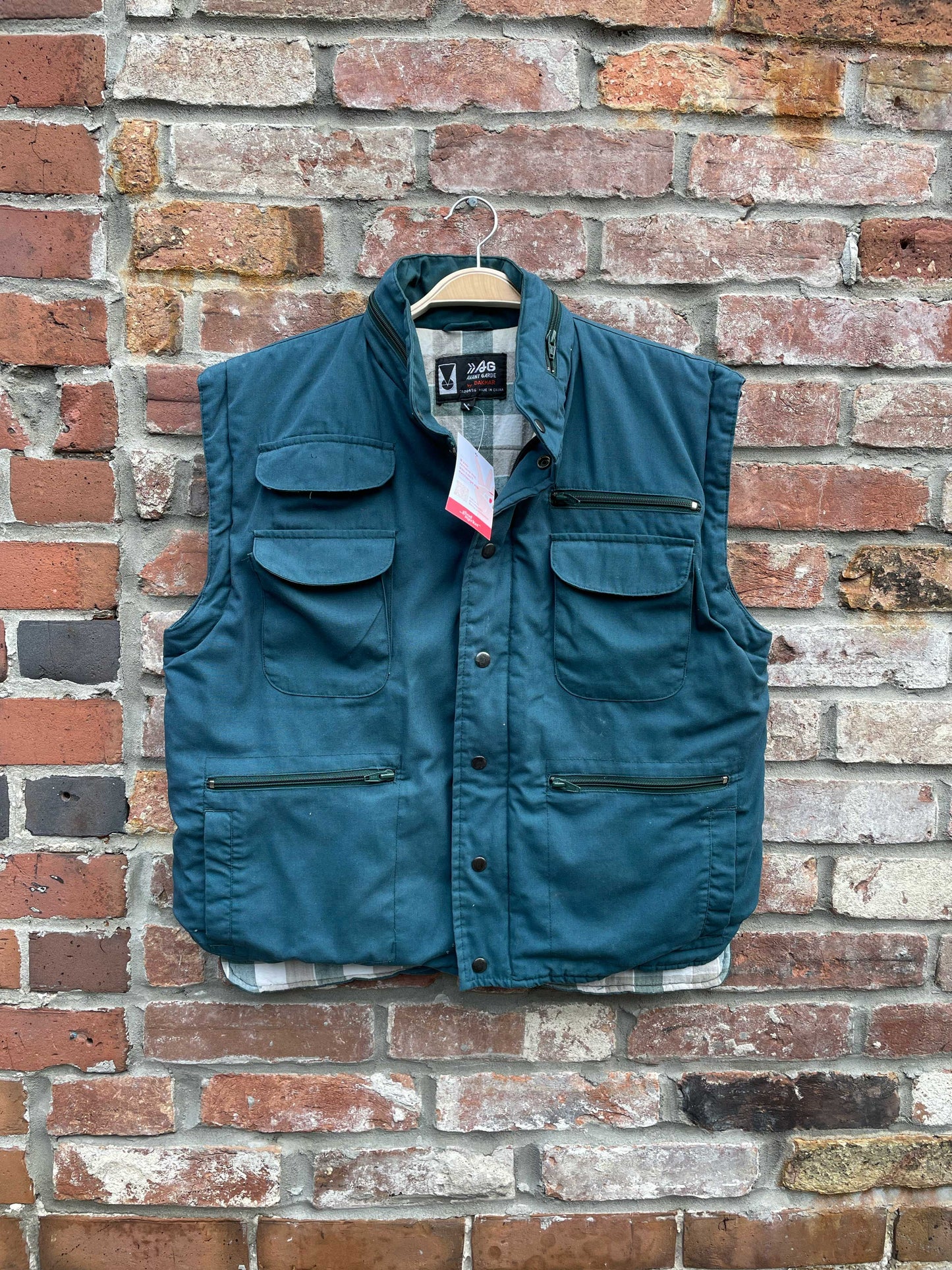 vintage dakmar utility flannel lined vest