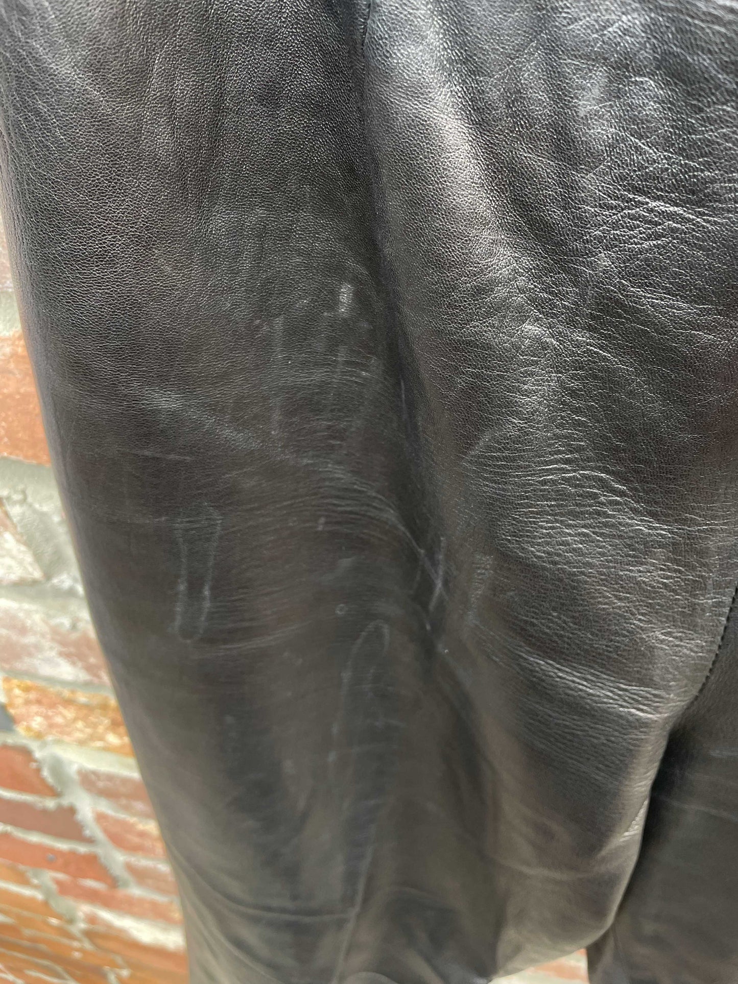 vintage danier high rise side zip butter leather pants