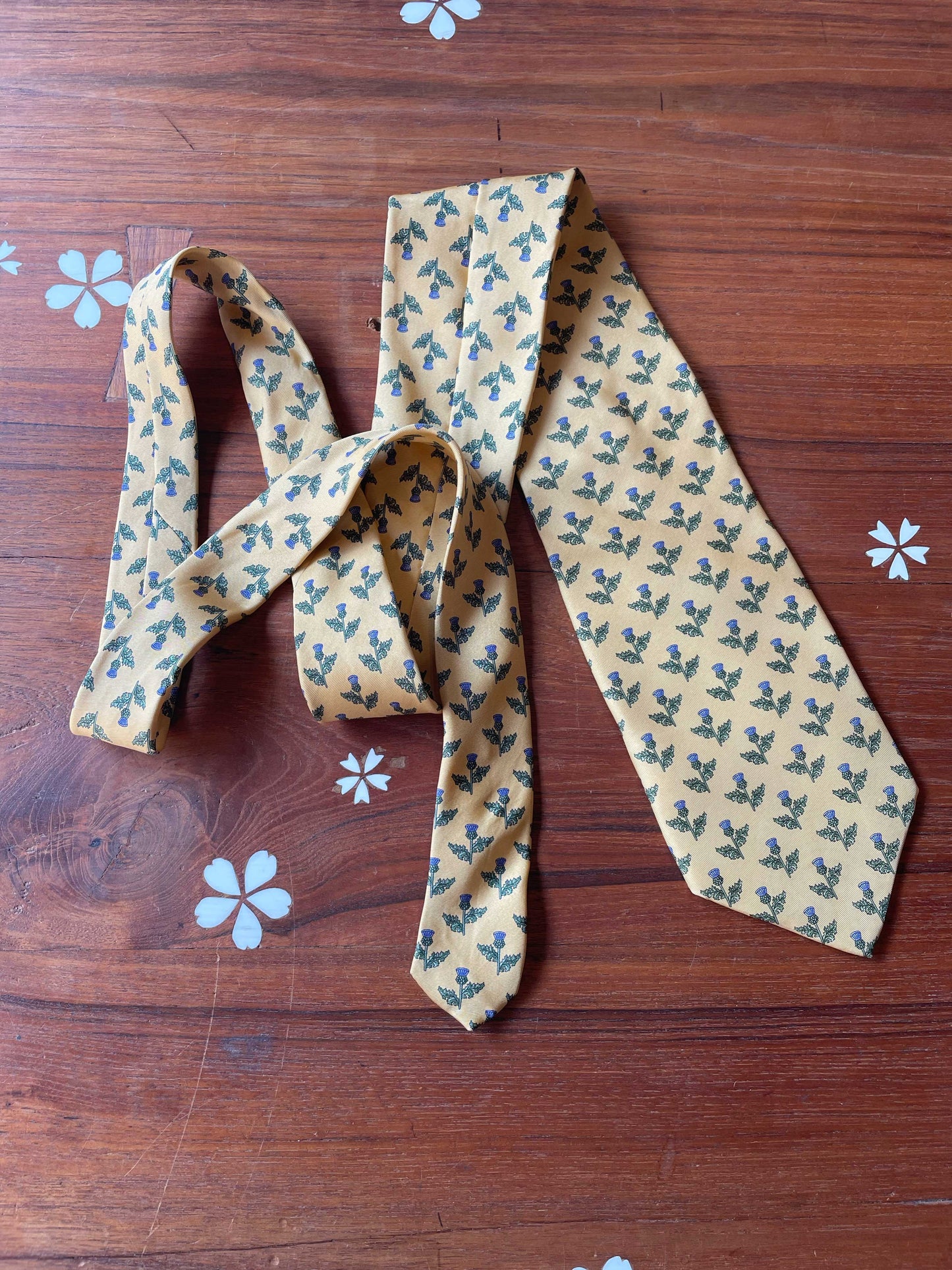 vintage beaufort tie rack silk thistle tie