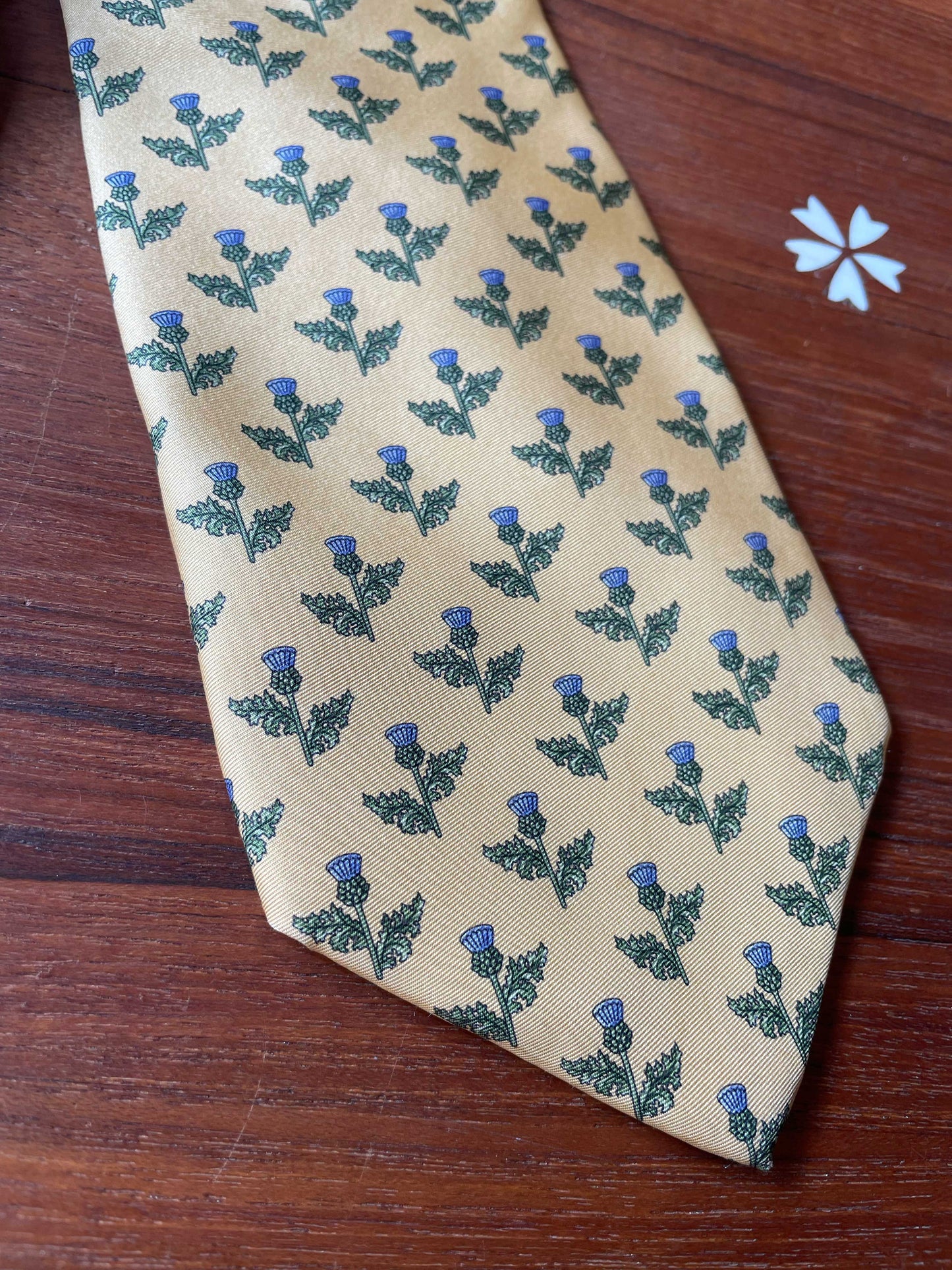 vintage beaufort tie rack silk thistle tie