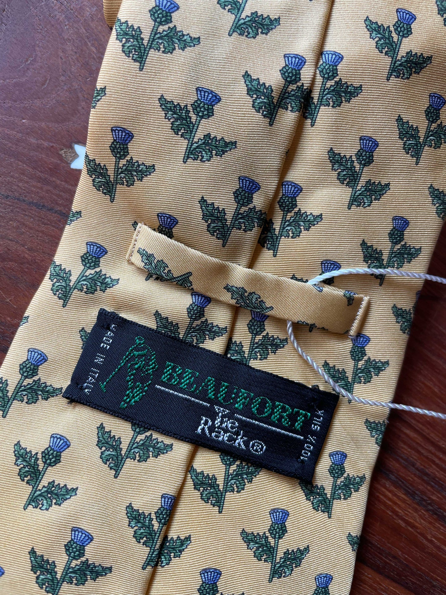 vintage beaufort tie rack silk thistle tie