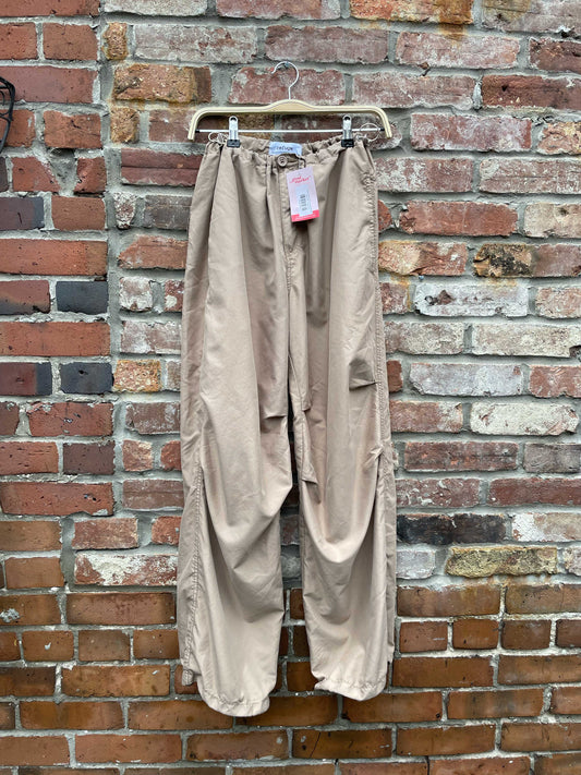 refuge drawstring waist parachute pants