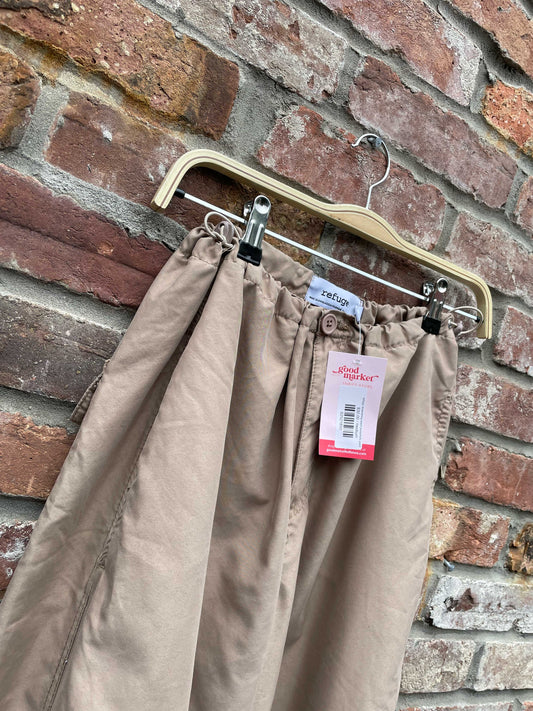 refuge drawstring waist parachute pants